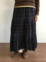 Joupe check long skirt (2color)