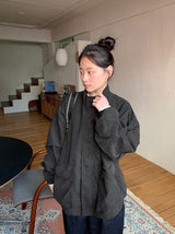[unisex] カンボフウォッシュ加工オーバーボンバージャケット
