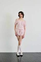 MINI HEART TWO WAY BLOUSE / WHITE
