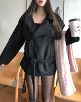 フォーブ ベルトハイネックハーフコート