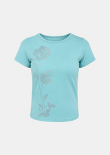 Azelie Rhinestone Flower Tee