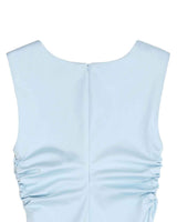 DOZI - Sleeveless Pinched Long Dress _ SKY BLUE