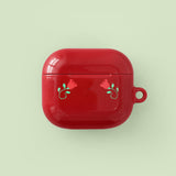 oab flower airpods case (red)
