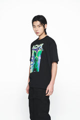 25SS リアルエイリアンファジーラビットショートスリーブTシャツ ブラック
