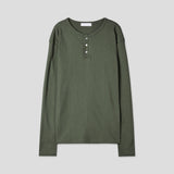 オーバーロックヘンリーネックニットロングスリーブ 4C