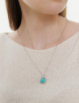 26SS★ [Premium Plating] Pennysense AB(W) Coin Necklace Amazonite