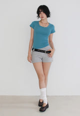 CURVED ROUND TEE