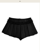 wiz low & frill button pleats sk