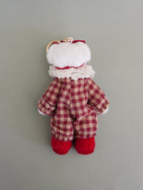 Christmas Teddy Bear Keyring - Baby White