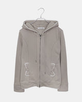 [MADE] Cooming Lace Panel Pocket Two-Way Long-Sleeve Hoodie Zip-Up