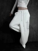 cross square stud pants (2color)