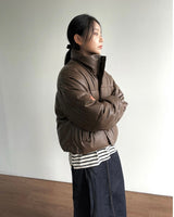 Mute Leather Short Padding Down Jumper 3C