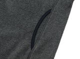 soft high neck fleece anorak set - charcoal       