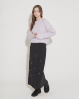 スタッズマキシスカート [NAVY]