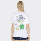 ポエム 'フラワー' スタンダードフィットショートスリーブTシャツ (White)