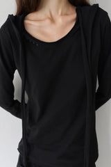 26SS★フーディースカーフローカットTシャツ