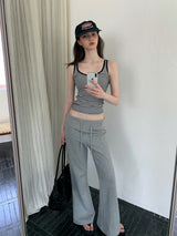 [ORIGINAL] Flat semi-bootcut training pants