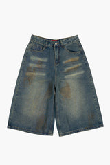 Rhadon dirty washed bermuda pants
