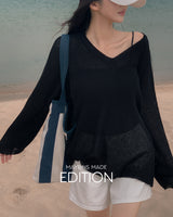[MADE] Hearts V Loose Fit Knitwear