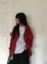 Ritsuka Dog Printing Loose Fit Short Sleeve Tee