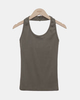 Uzel Halter Neck Slim Sleeveless Top