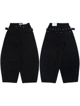スタッドエッジワイドデニム (fleece-lined / 2color)
