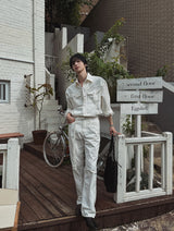 Take Belted Cotton Pants