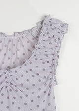 SHIRRING DOT 2-WAY TOP