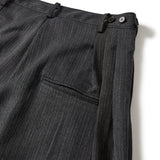 ヘリンボーンプリーツパンツ/ Charcoal