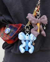 RIBBON BALM KEYCHAIN - Angelic Blue