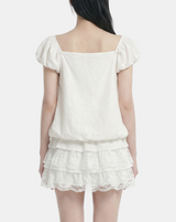 Yuna Ribbon Bubble Blouse
