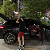 Liu Washing Cotton Banding Shorts