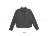 (WOOL) ギンガムチェックシャツ