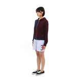 1/2 セーフティーアスラフードジップアップ (PURPLE/NAVY)