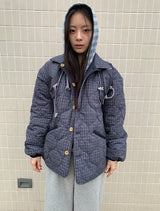 Hinyu Check Reversible Padded Jacket