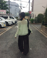ソヴェン カーブド バルーン コットン ワイド パンツ