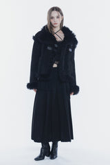 レイヤープリーツスカート black