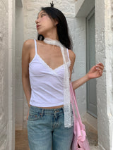 [Ofom] DEEP LACE SLEEVELESS
