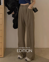 【MADE】Two-pin tuck wide slacks
