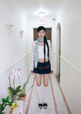 Shirring lace frill top (3color)