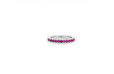 26SS★ Essence Silver (W) Lace Tennis Ring M Ruby