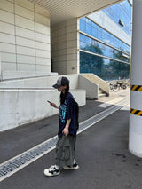 buckle flap cargo bermuda pants