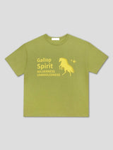 LMN フェザーホースクロップ半袖Tシャツ (3 colors)