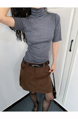 Rachel Turtleneck Short Sleeve Soft T-shirt