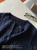 FOB Cable Knit Round Cardigan