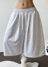 All Love Tattoo Print Patch Wide Bermuda Pants 4Color