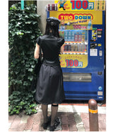 マンデーオフィスボールスタッズプリーツミディスカート