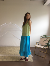 Liang button frill long skirt (4color)