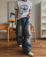 ブルロビンテージワイドデニムパンツ