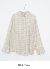Rimu Summer Loose-Fit See-Through Check Shirt